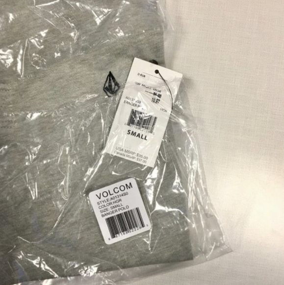 Volcom Banger Polo grey size small - Picture 7 of 7